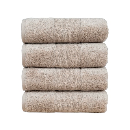 Arkwright Home Aston & Arden Turkish Solid Hand Towel 18x32 Hummus (4pk) HT-TS-1832-5.4-HMS